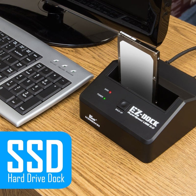 Kingwin USB 3.0 Hard Drive Docking Station for 2.5â€ & 3.5â€ SATA HDD/SSD, Hot Swap, Tool-Free, UASP Support, 5Gbps High-Speed Transfer, PC Laptop Backup & Storage. - Image 2